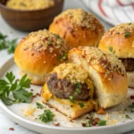 Garlic Parmesan Cheeseburger Bombs