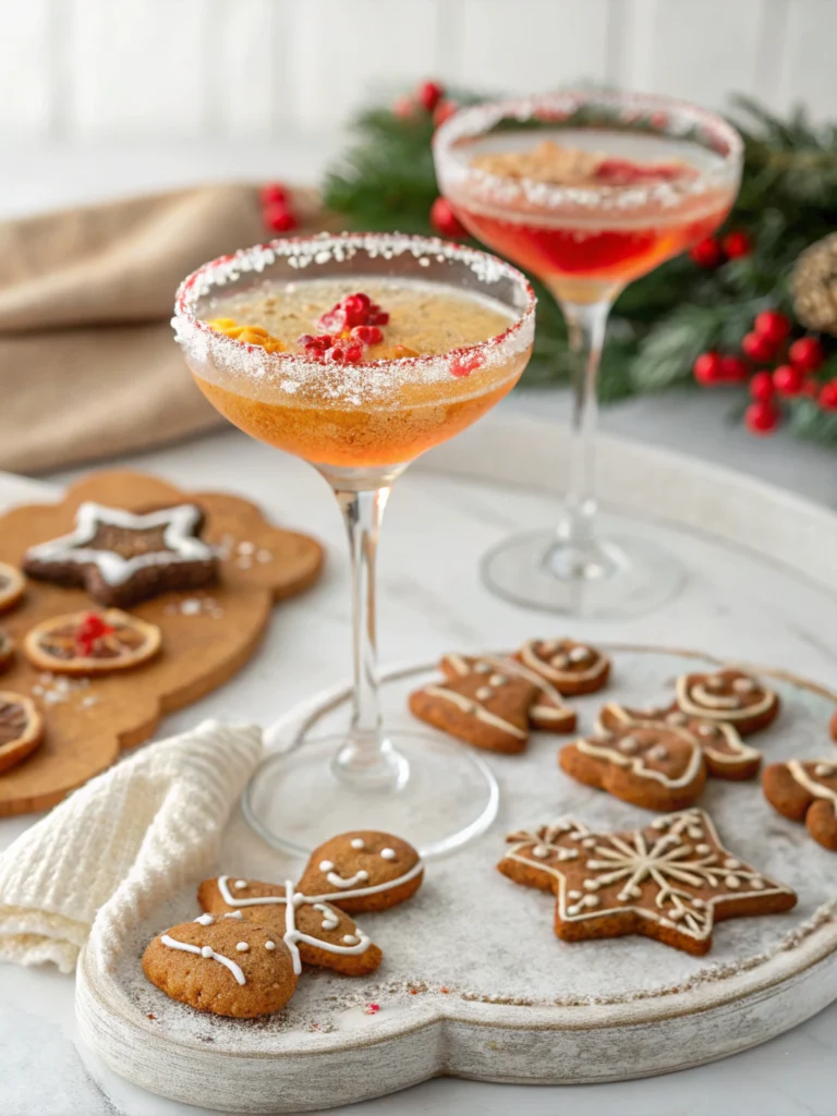 Gingerbread Champagne Cocktail (Christmas Recipe & Thanksgiving Recipe)