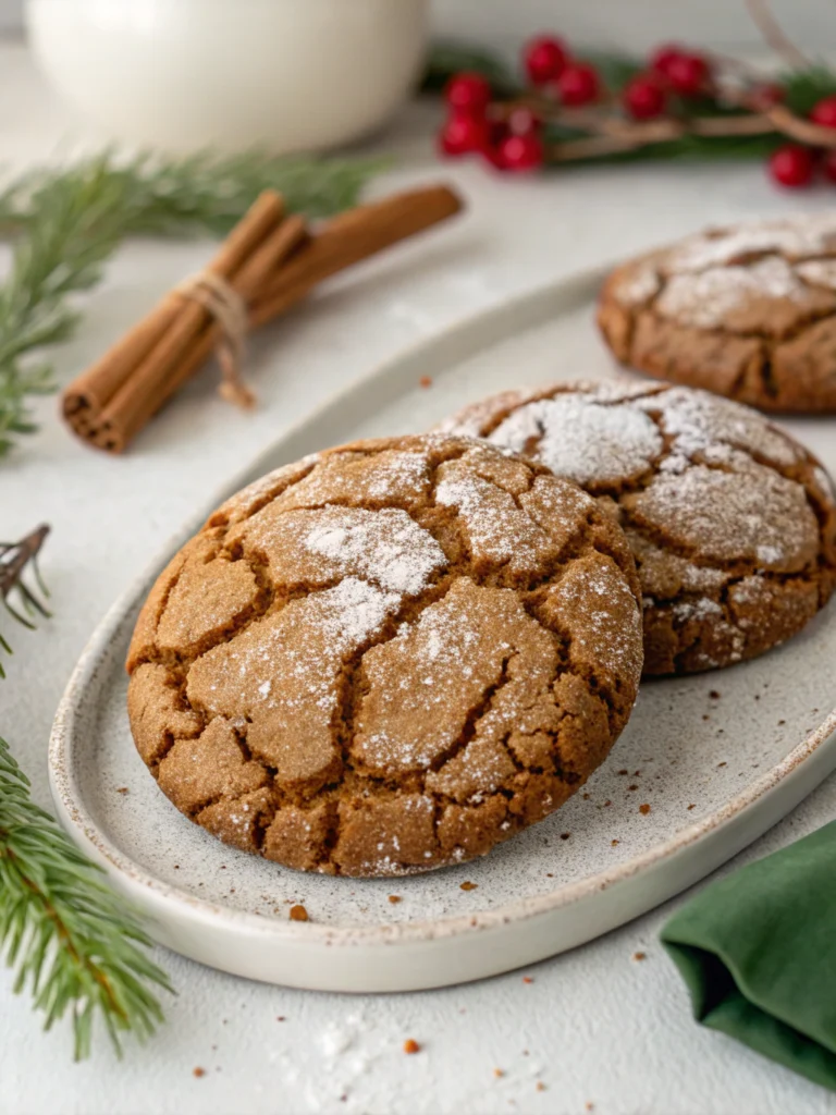 Gingerbread Crinkle Cookies