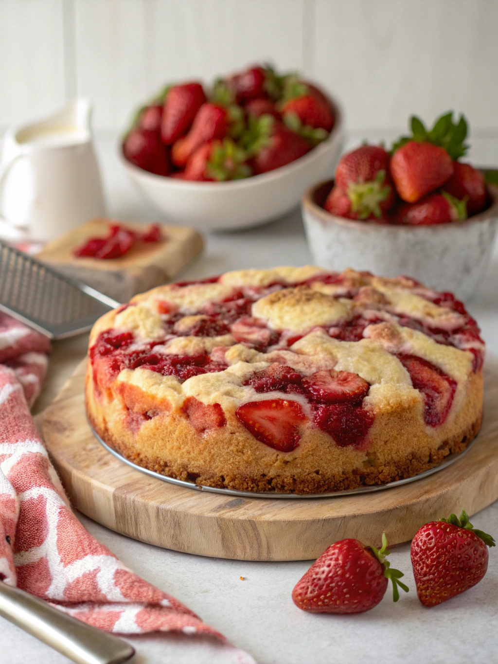 Gooey Strawberry Earthquake Cake