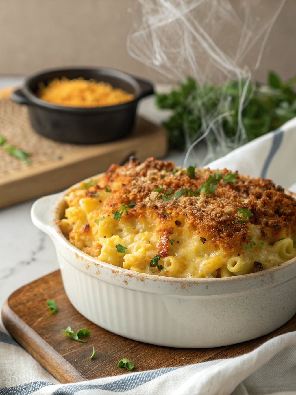 Gourmet Baked Mac and Cheese with a Crunch