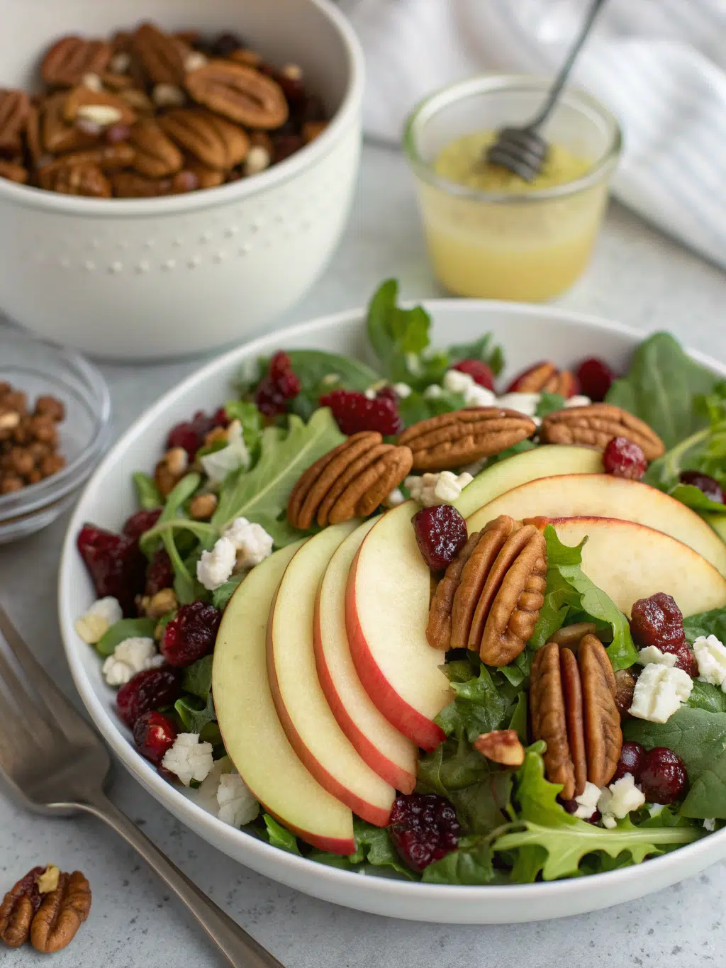 Harvest Salad with Apples, Pecans, Cranberries