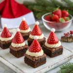How to Make Cute Santa Hat Christmas Brownies
