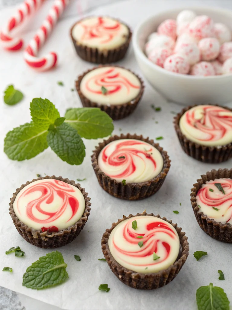 Irresistible No-Bake Peppermint Cheesecake Bites