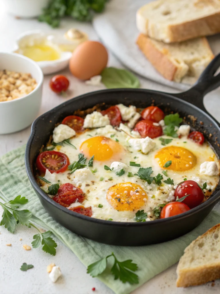 Mediterranean Baked Feta Eggs