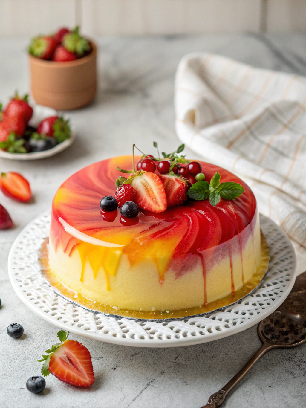 Mirror Glaze Cake Design