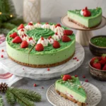No-Bake Grinch Cheesecake : Easy Christmas Dessert