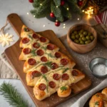 Pull-Apart Christmas Tree Pizza Bites