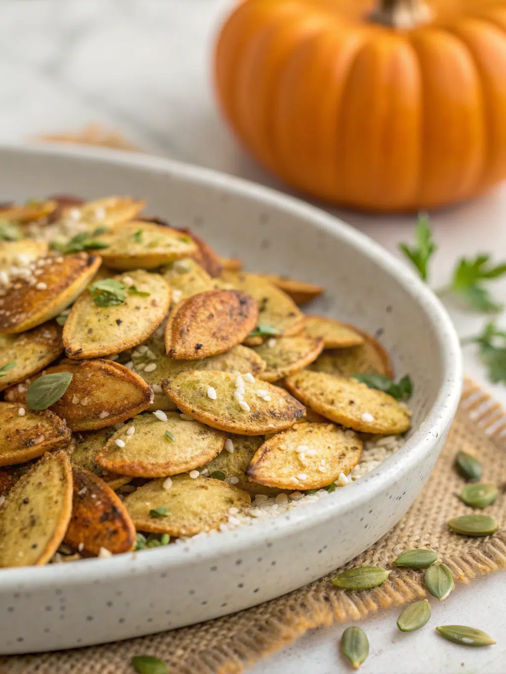 Pumpkin Seeds with Garlic Parmesan Flavor