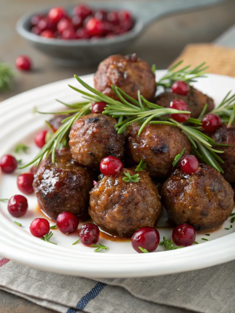 Quick Christmas Cranberry Meatballs