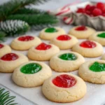 Soft Christmas Thumbprint Cookies