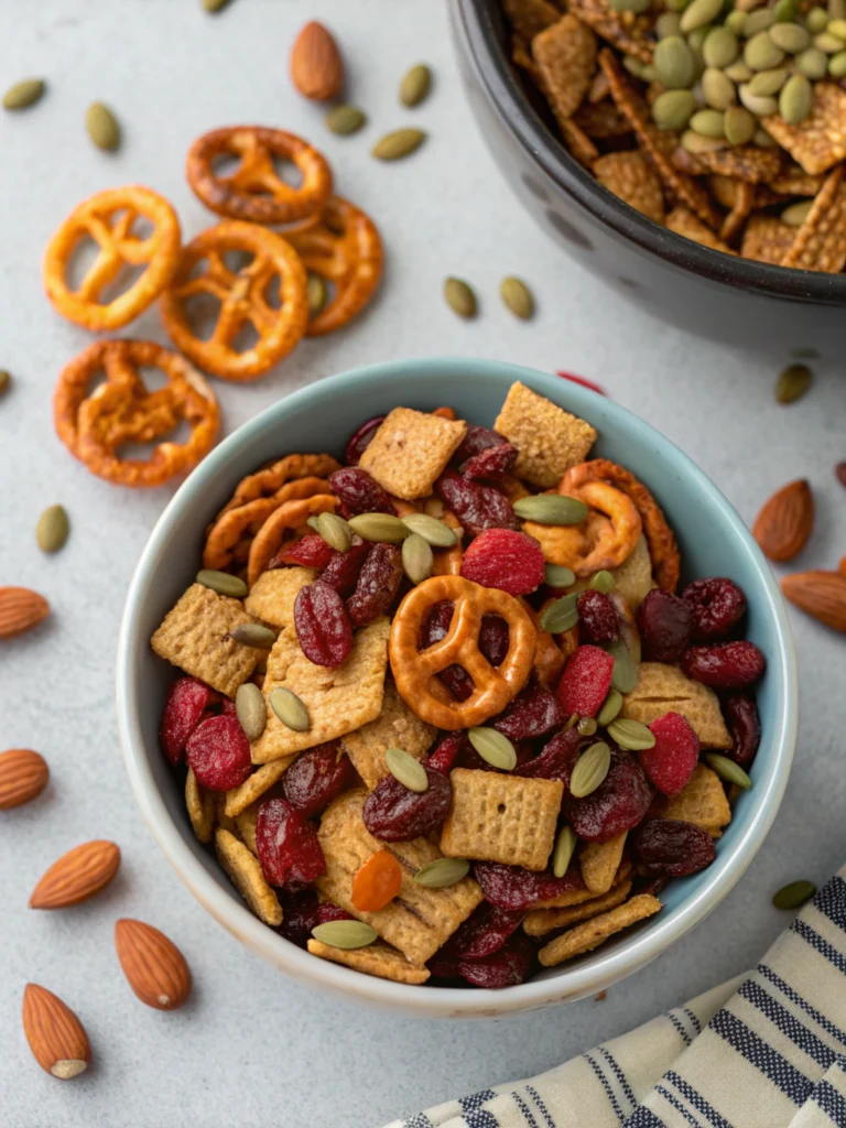 Sweet and Salty Fall Snack Mix