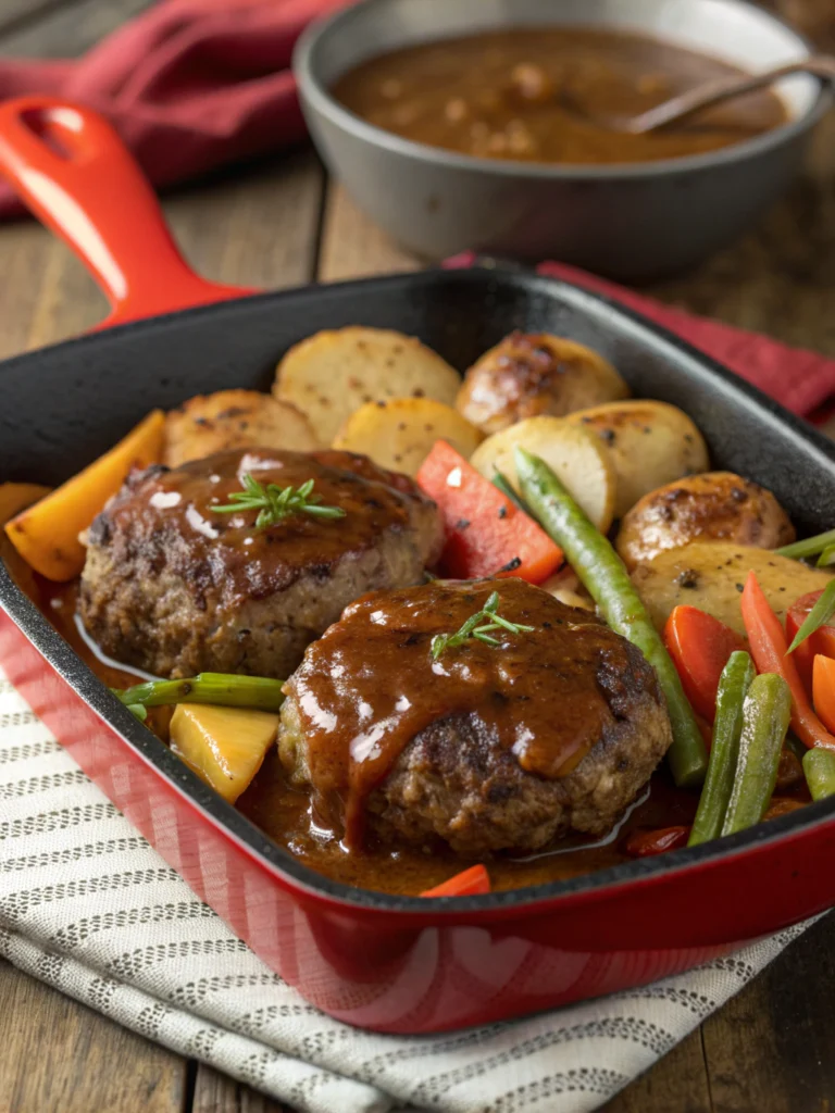 Amish Hamburger Steak Bake Recipe