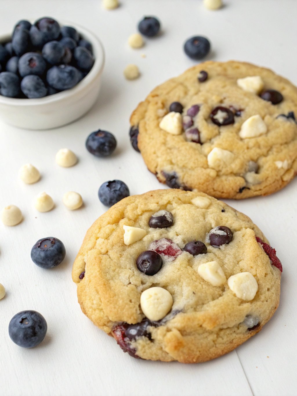 Blueberry White Chocolate Chip Cookies