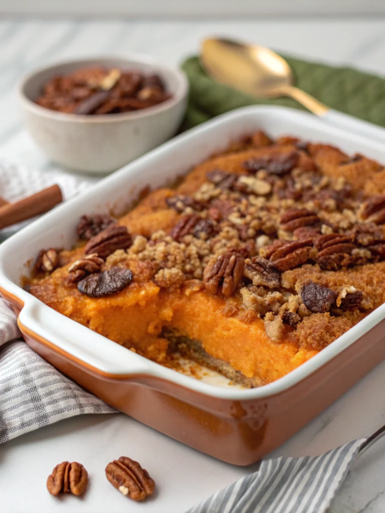 Best Sweet Potato Casserole with Brown Sugar Topping