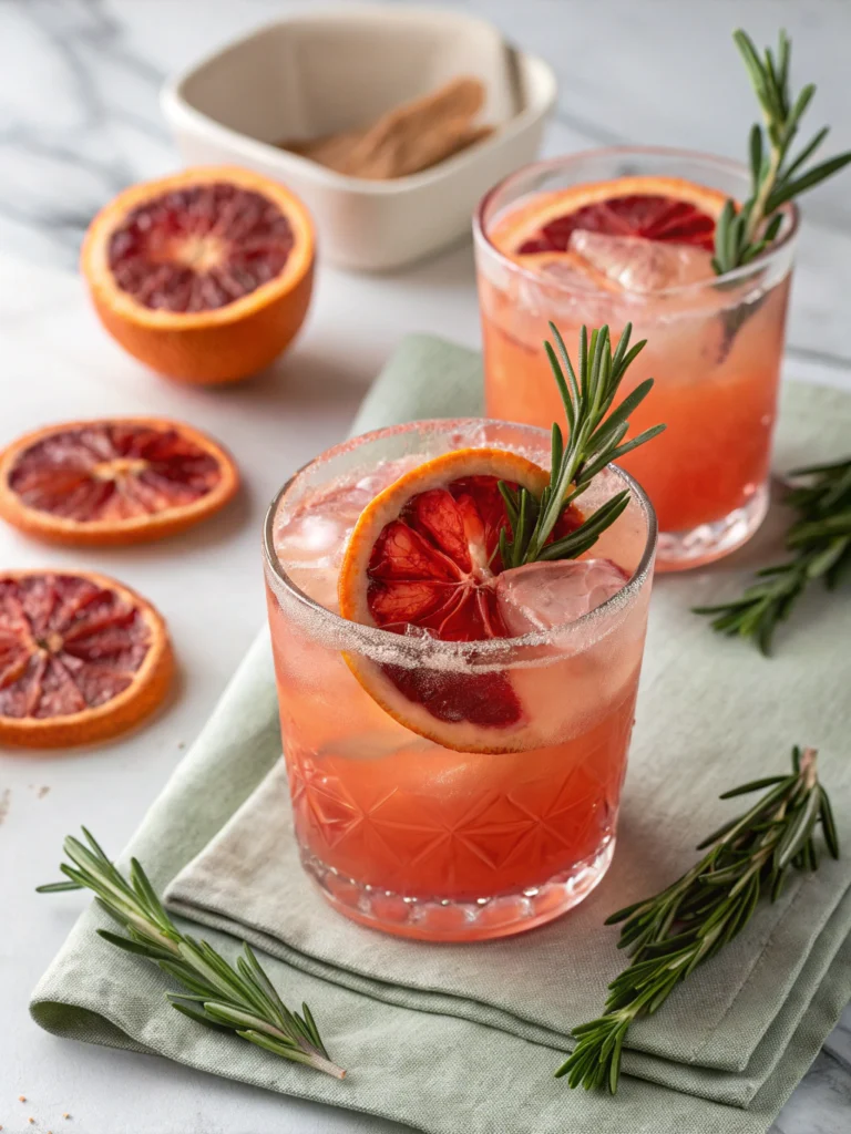 Blood-orange & rosemary gin cocktail