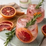 Blood-orange & rosemary gin mocktail