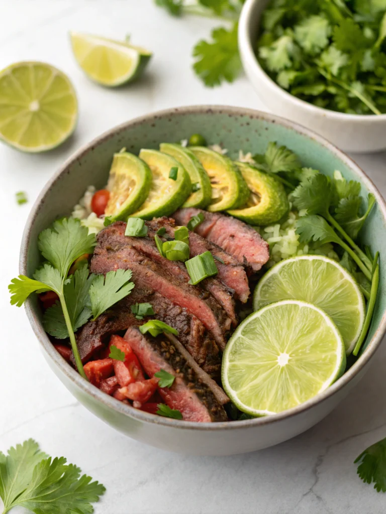 CILANTRO LIME STEAK BOWLS