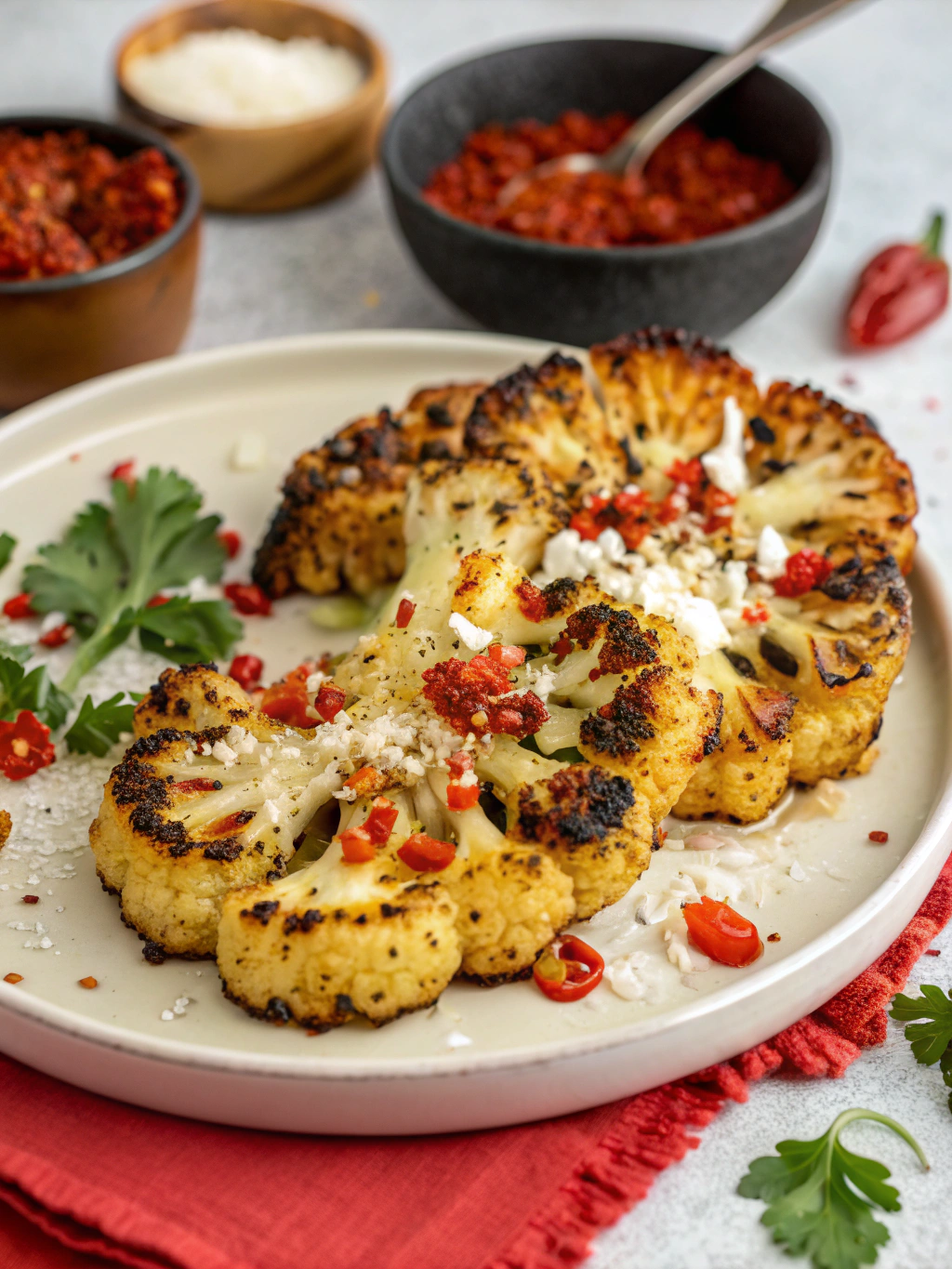 How to Make Flavor-Packed Charred Cauliflower Steaks with Parmesan & Chilli in 7 Simple Steps