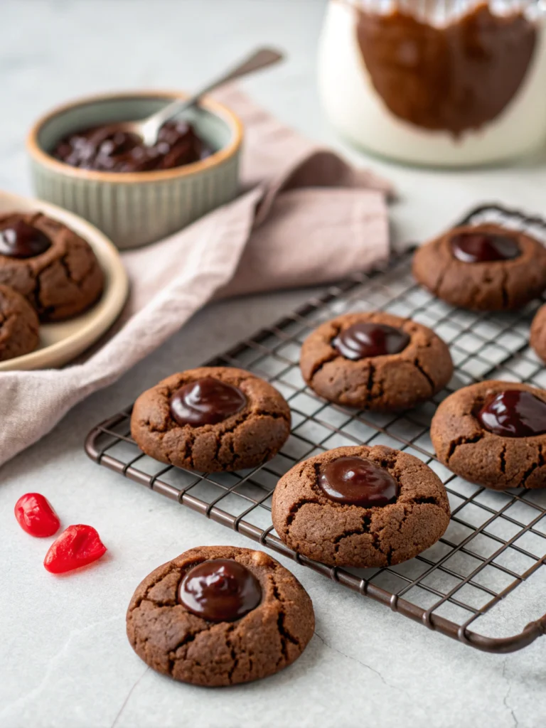 Chocolate Thumbprint Cookies