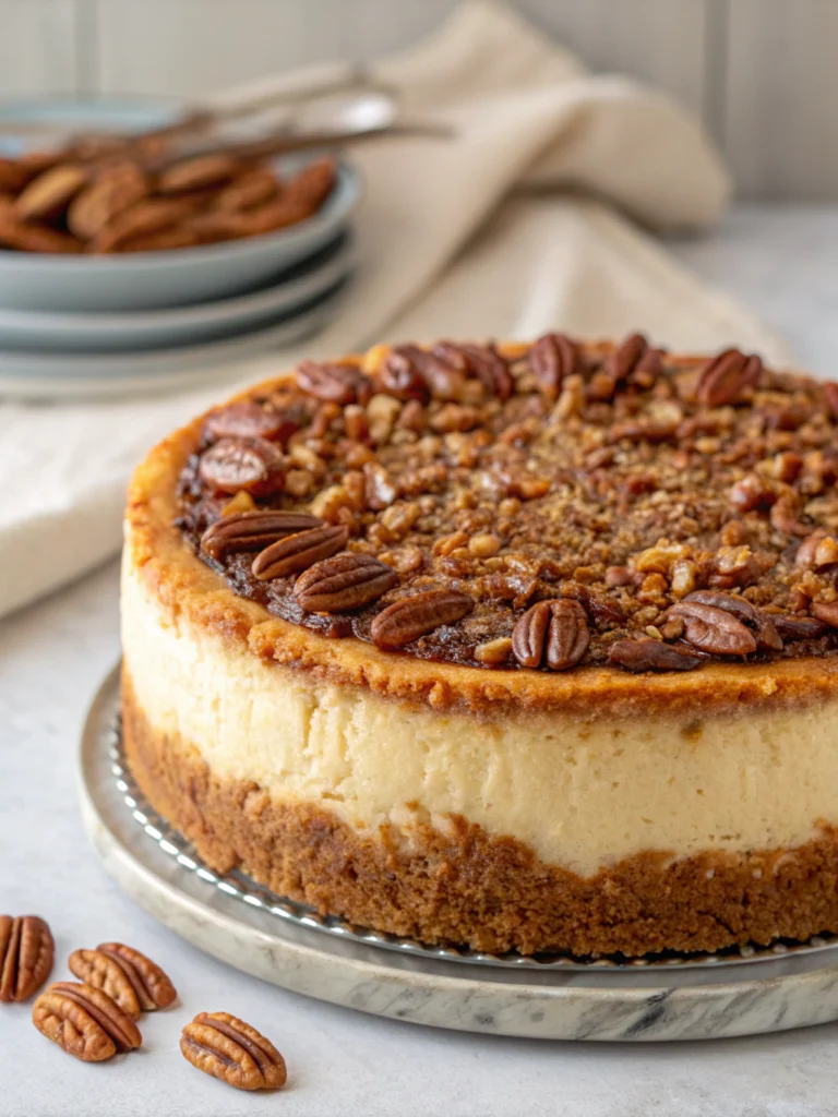 Cinnamon Pecan Pie Cheesecake