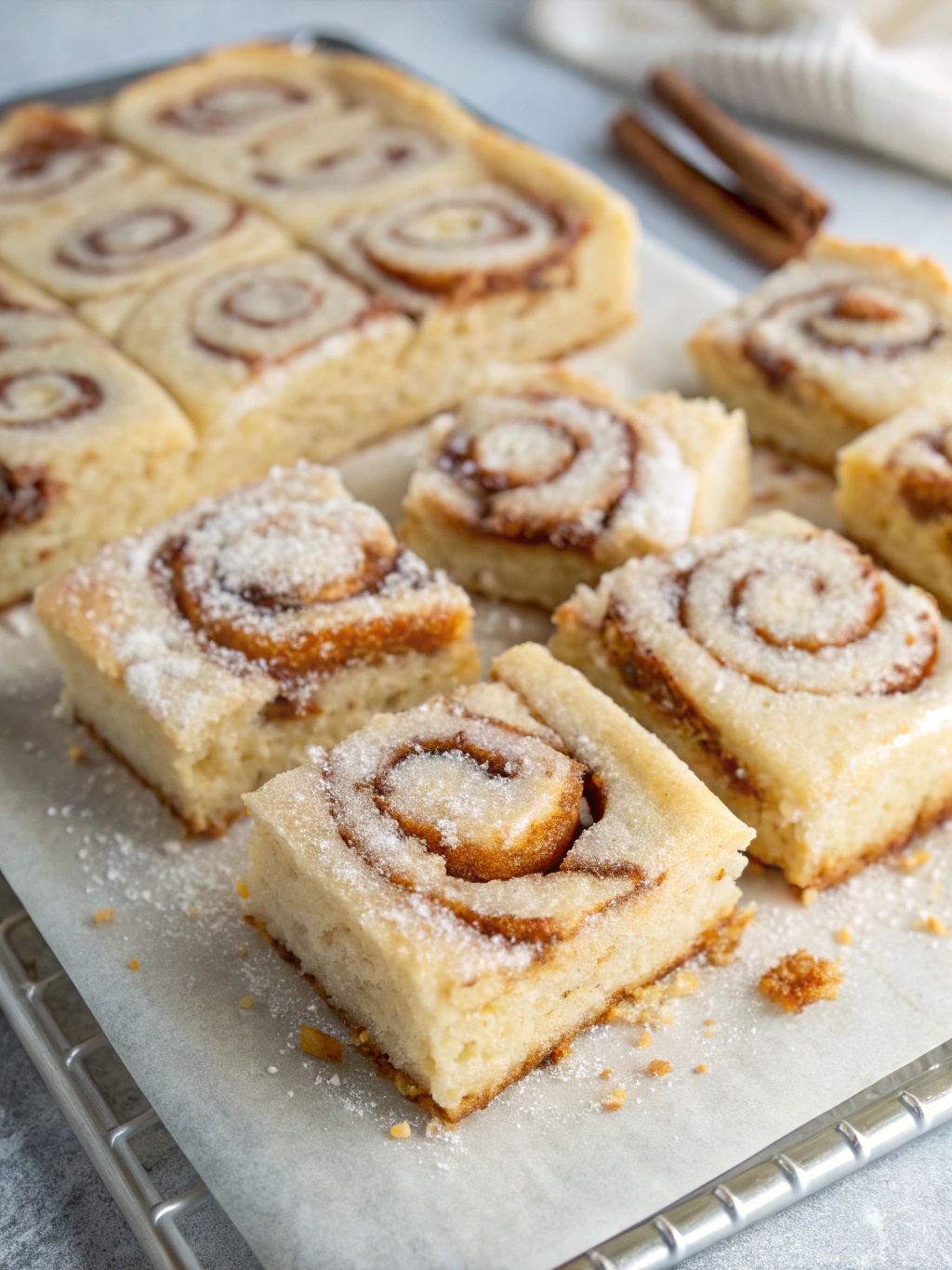Cinnamon Roll Shortbread Bars