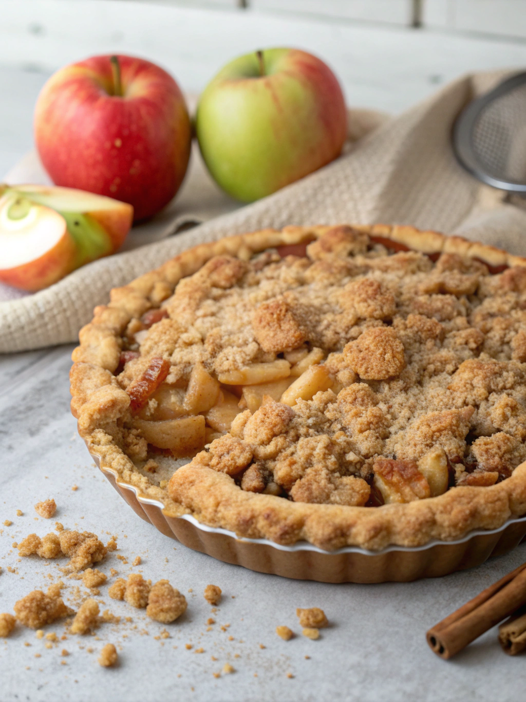 Classic Apple Crumb Pie