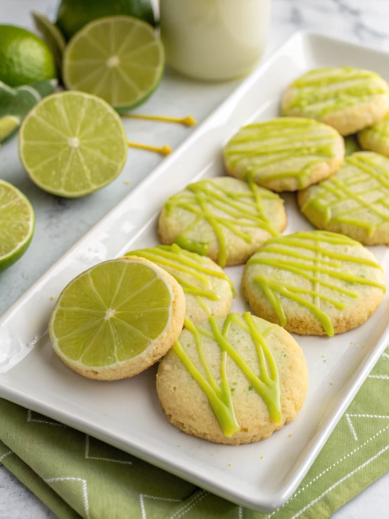 Easy Key Lime Cookies with Lime Glaze