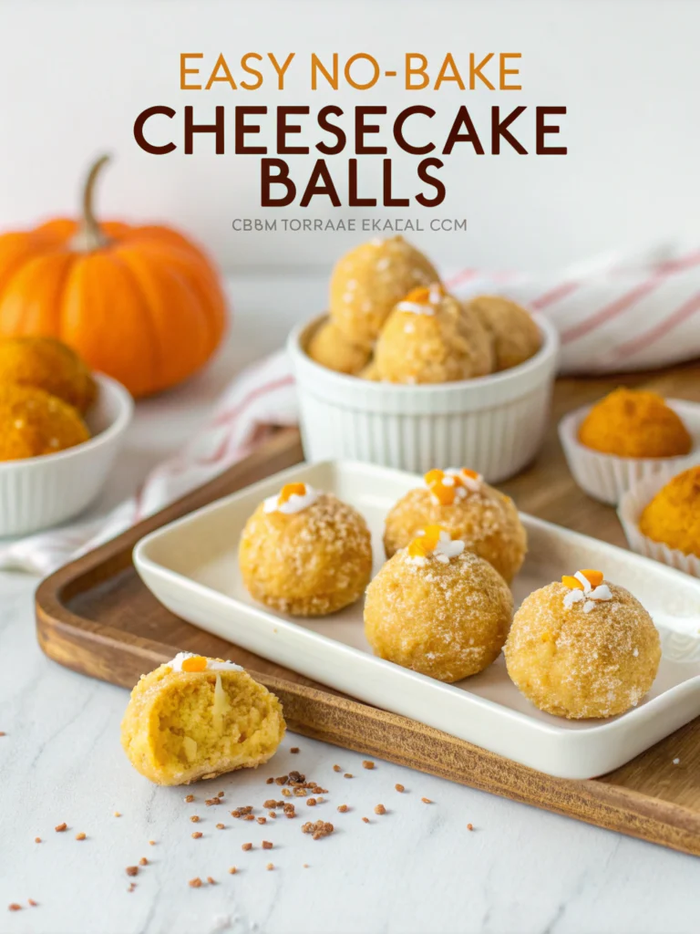 Easy No Bake Pumpkin Cheesecake Balls Recipe