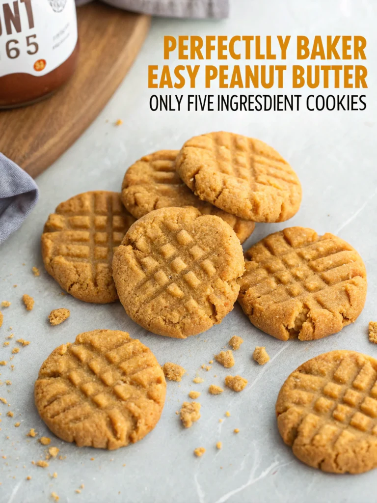 Easy Peanut Butter Cookies {only 5 ingredients!}