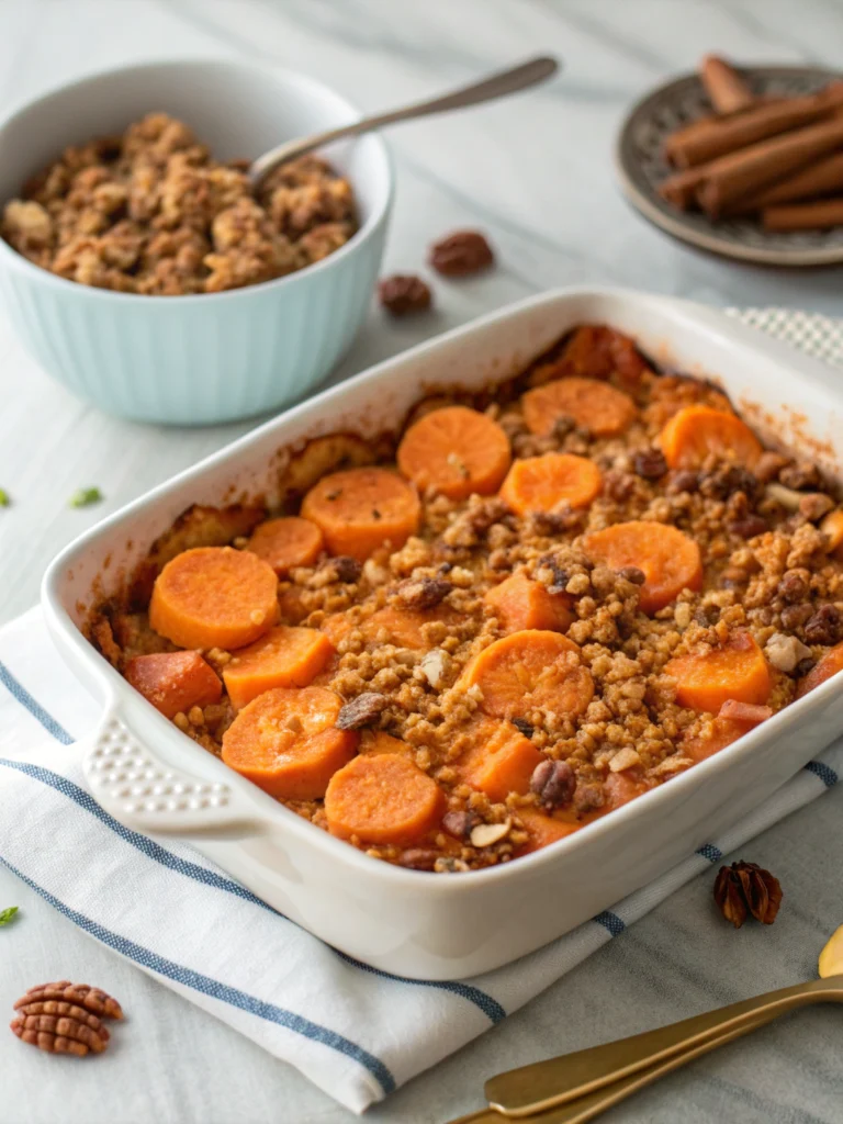 Easy Sweet Potato Casserole with Canned Yams