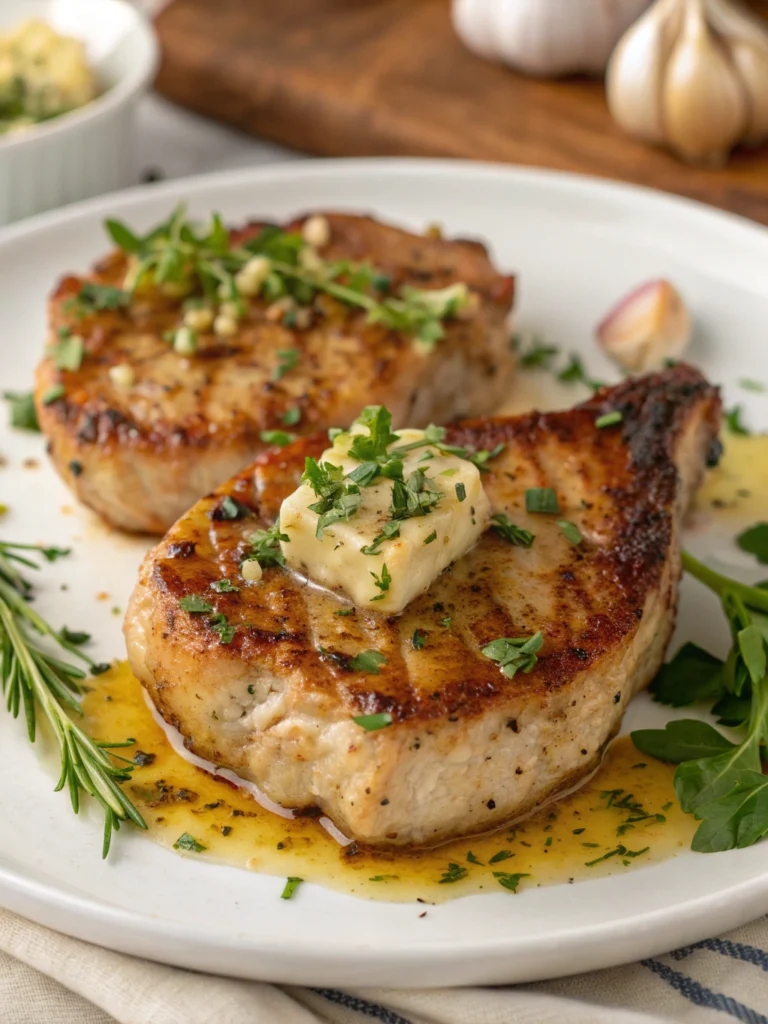 Garlic Butter Pan Seared Pork Chops (20-Minutes)