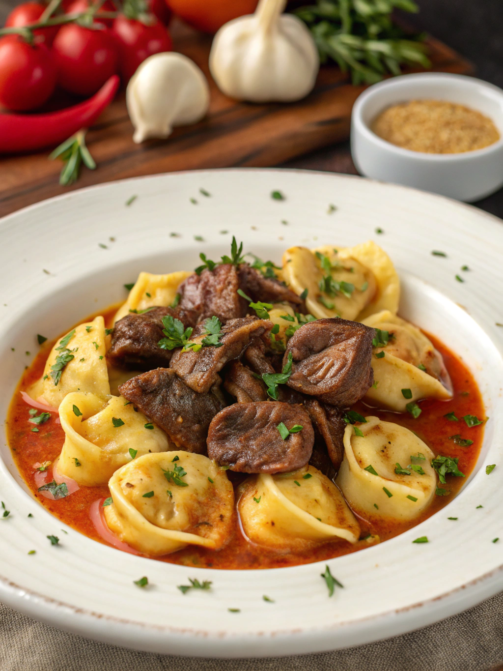 Garlic Steak Tortellini