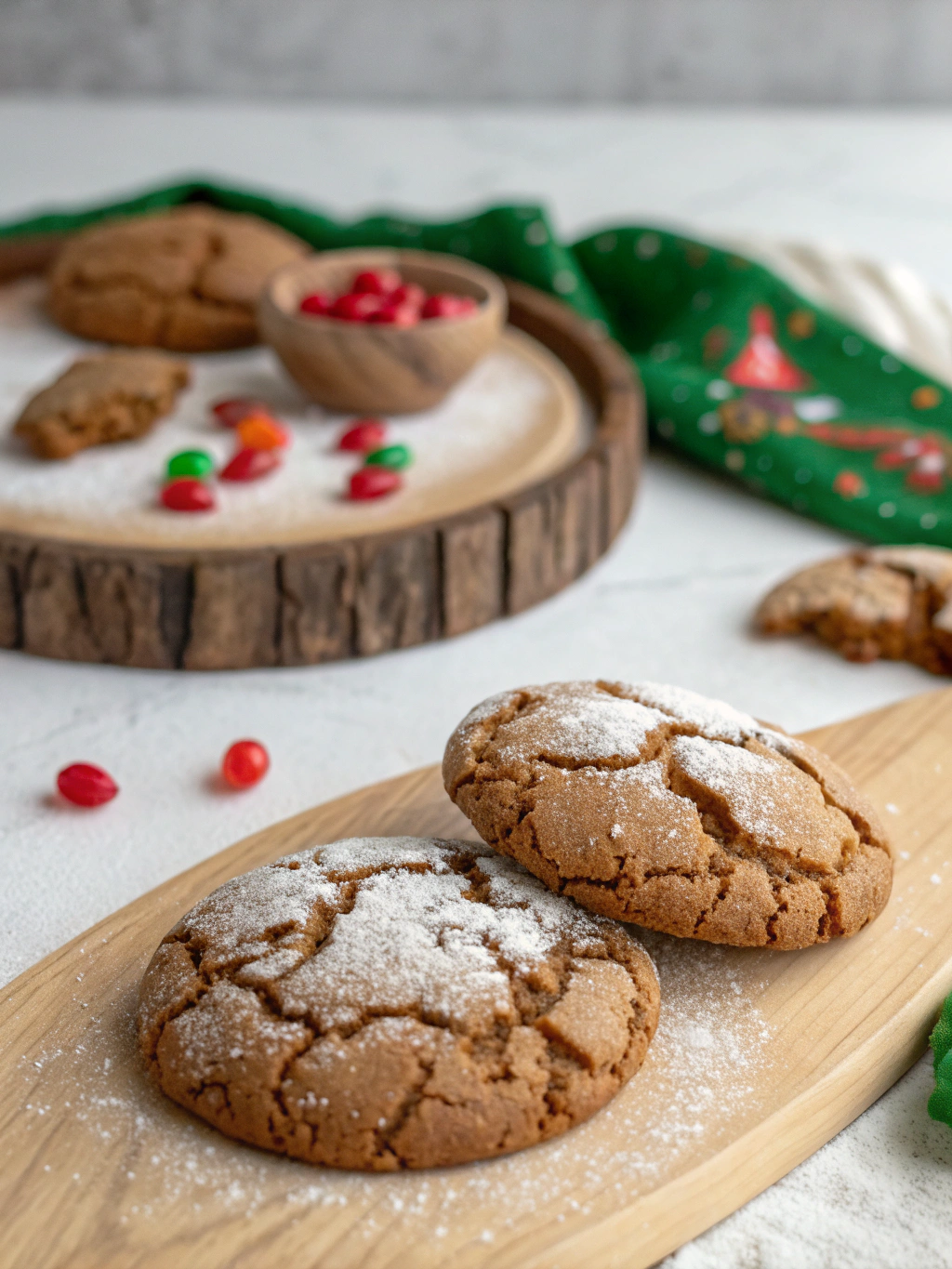 Gingerbread Crinkle Cookies