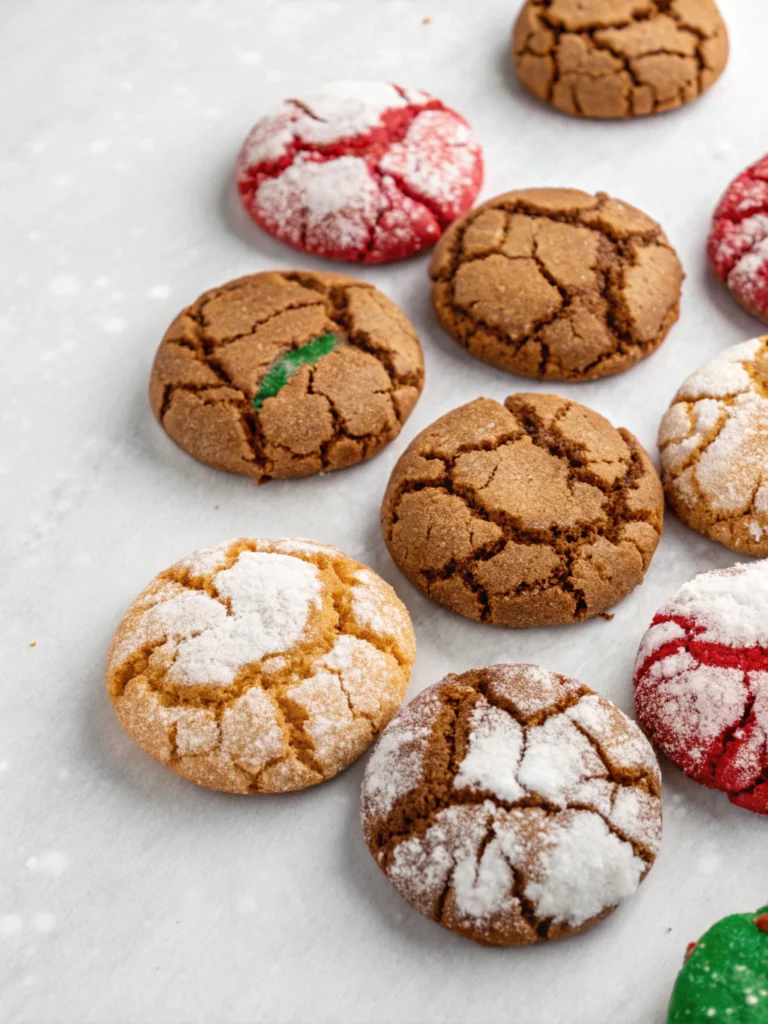 Gingerbread Crinkle Cookies for the Holiday Cookie Swap