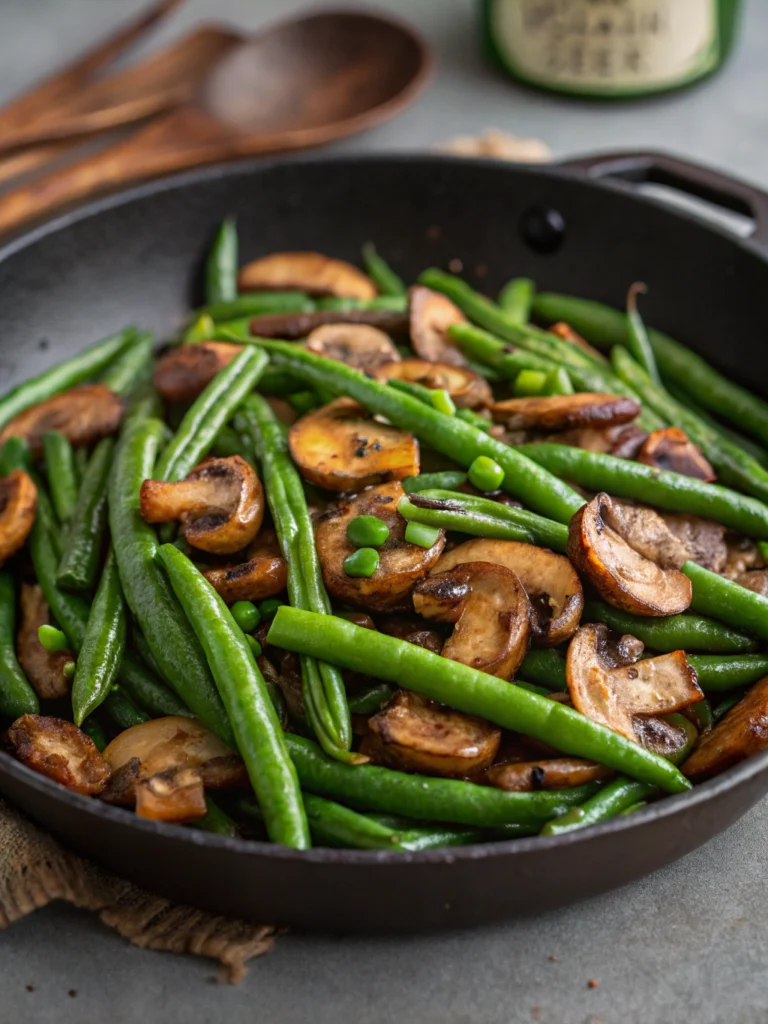 Green Beans with Mushrooms