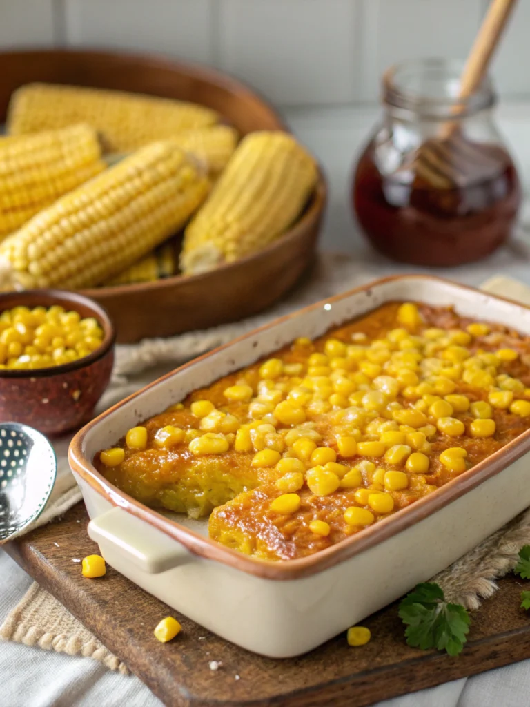 Honey Glazed Corn Casserole