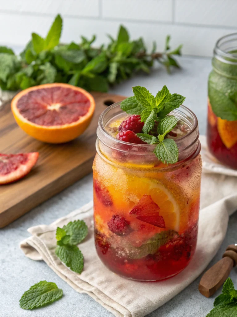 Jam-jar mocktail