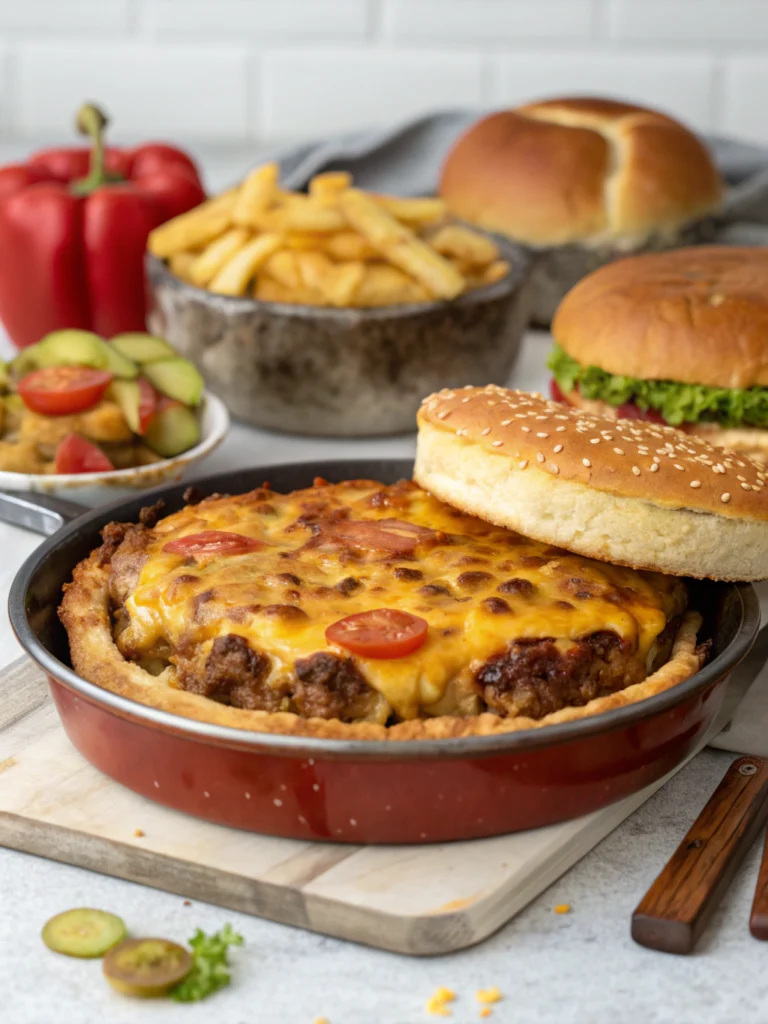 One-Pan Cheeseburger Pie Dinner