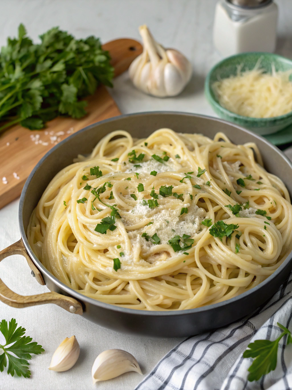 One Pot Creamy Garlic Pasta