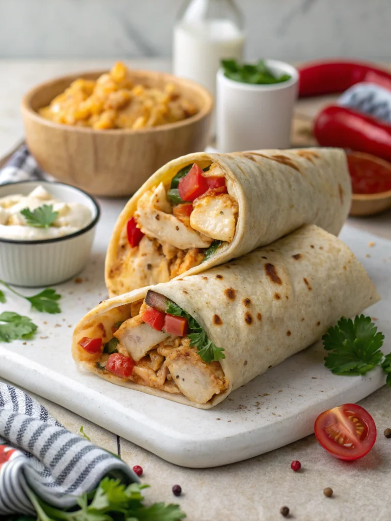 Ooey-Gooey Cheesy Garlic Chicken Wraps You’ll Devour