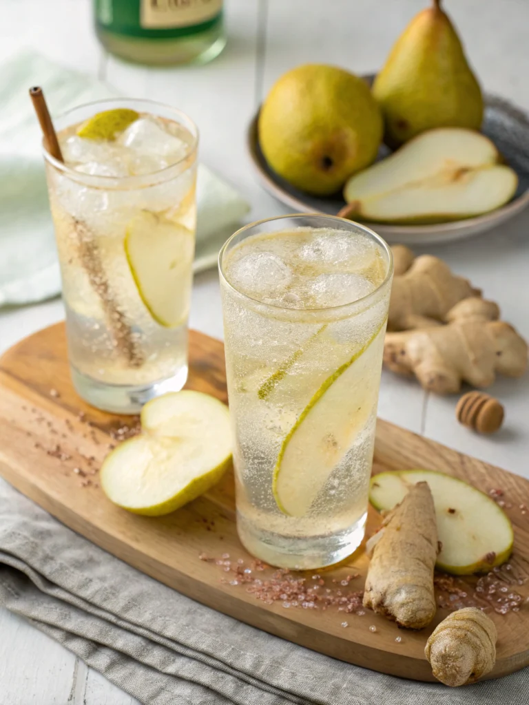 Pear & ginger fizz