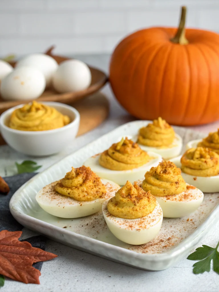 Pumpkin Patch Deviled Eggs