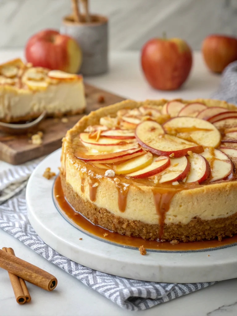Salted Caramel Apple Pie Cheesecake
