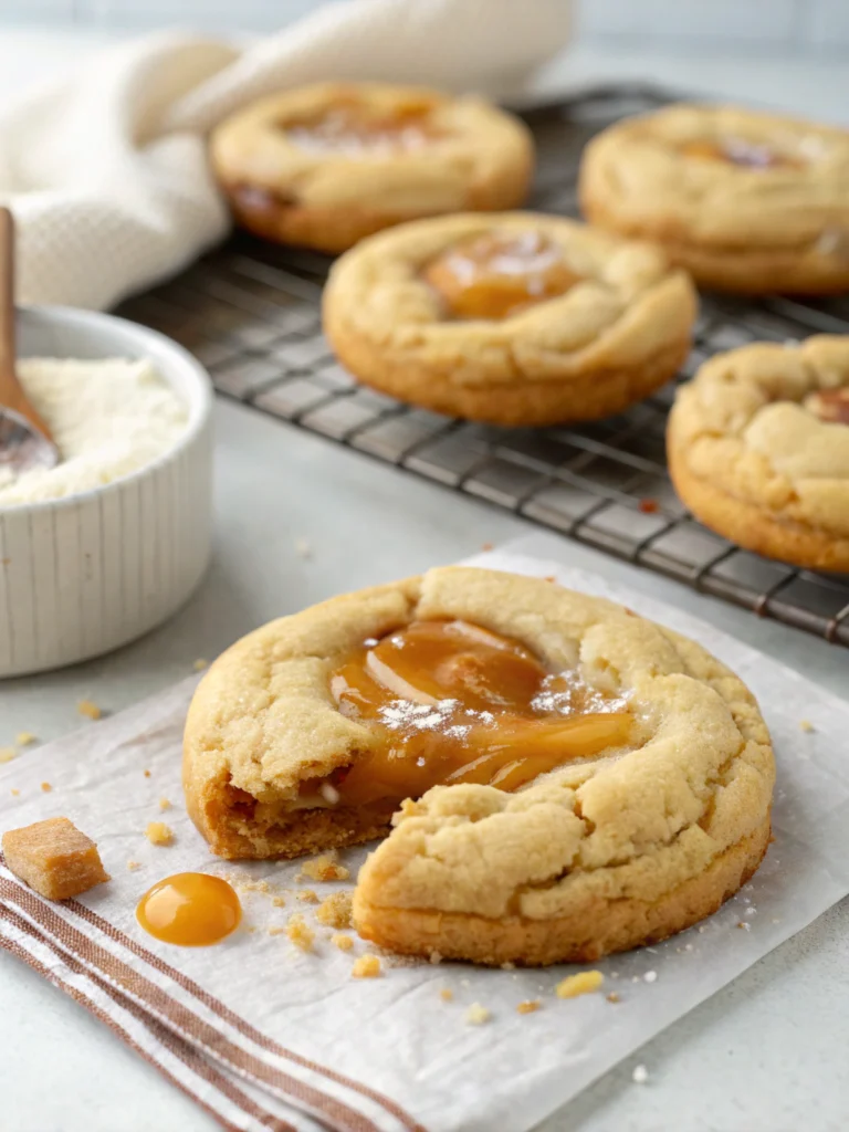 Salted Caramel Cheesecake Cookies