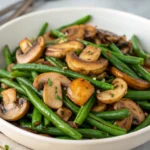 Sautéed Mushrooms and Green Beans