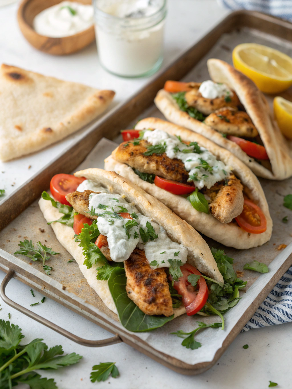 How to Make Sheet Pan Chicken Pitas with Herby Ranch in 7 Simple Steps