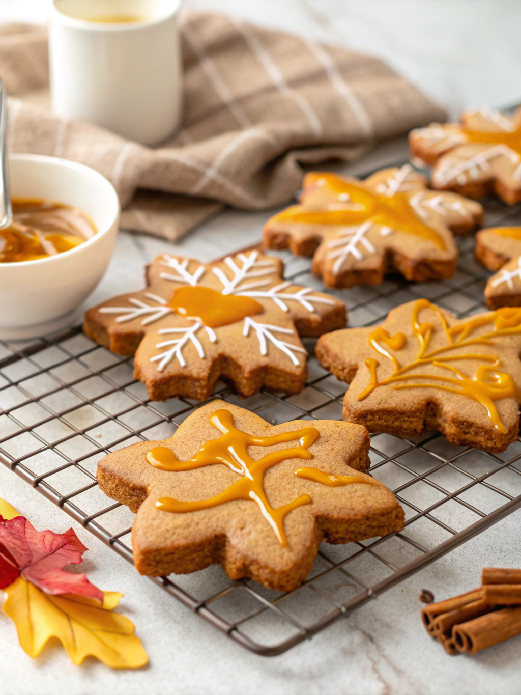 Soft Gingerbread Cookies with Maple Glaze