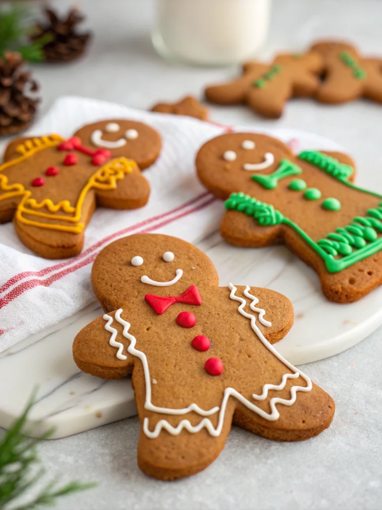 Soft and Chewy Gingerbread Man Cookies (No Spread!)