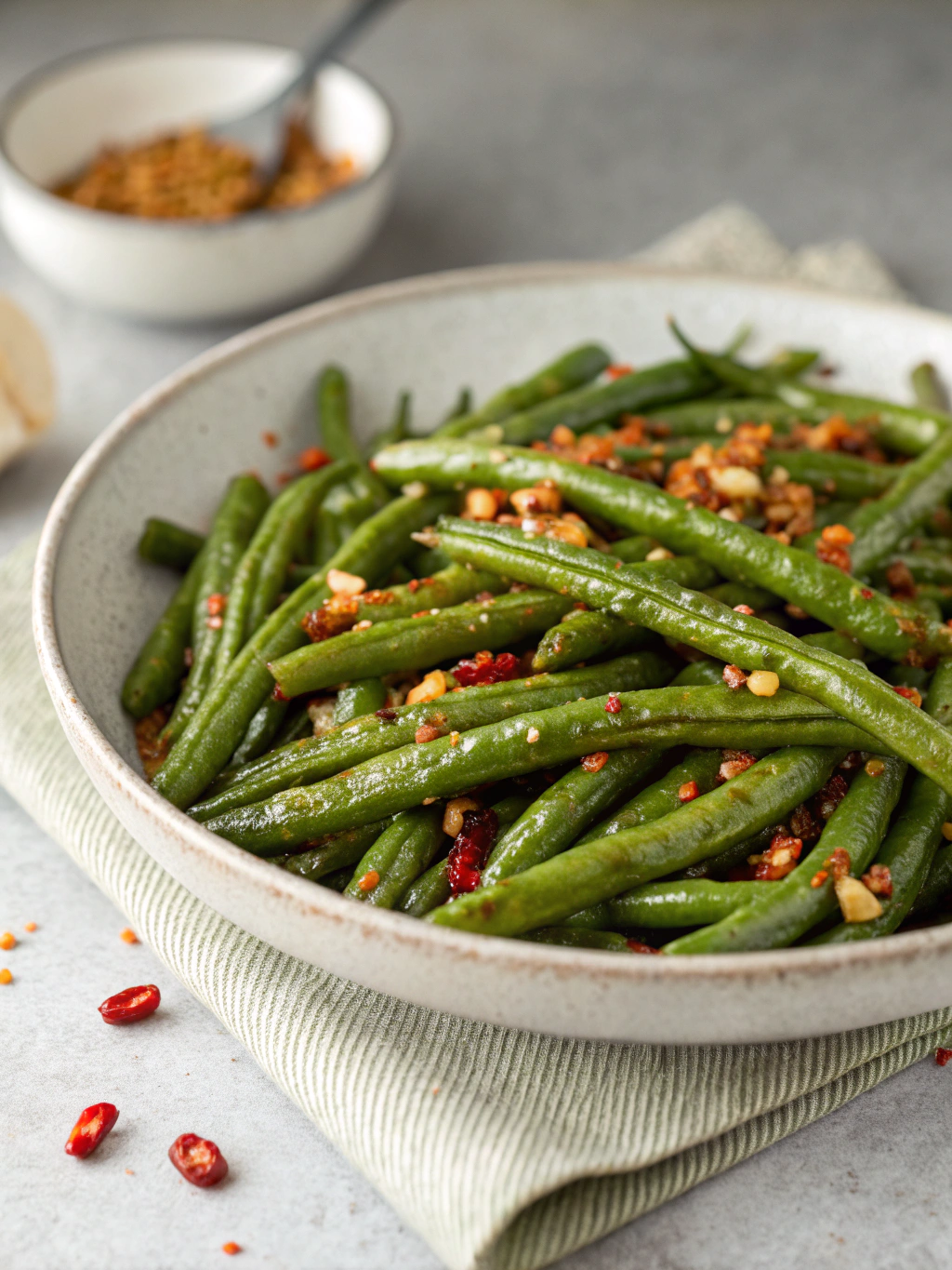 Spicy Garlic Green Beans